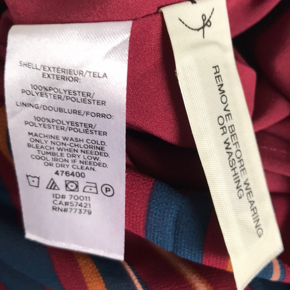 Ann Taylor Vintage Burgundy Stripe Skirt Size 6 - Picture 8 of 8